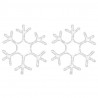 Figura de Navidad de copo de nieve con LED 2 piezas 38x37 cm 3