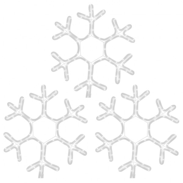 Figura de Natal floco de neve com LED 3 peças 38x37 cm M 3