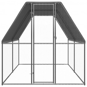 Jaula gallinero de exterior de acero galvanizado 2x4x2 m H