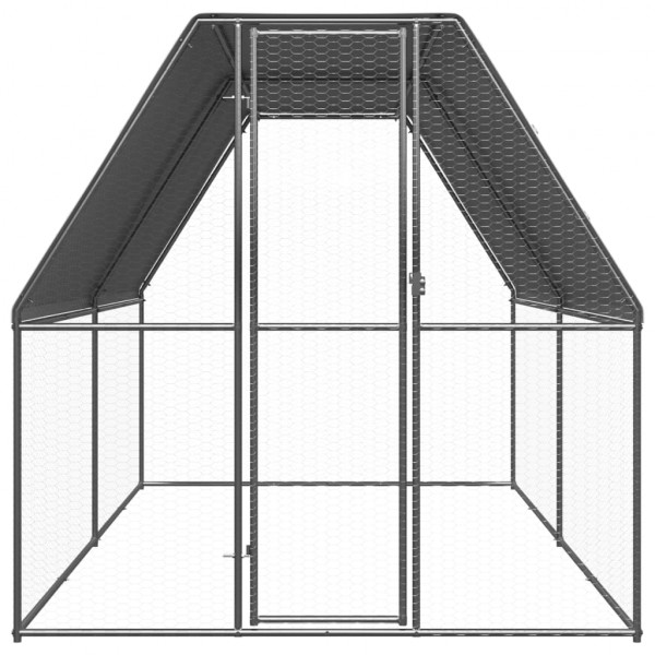 Jaula gallinero de exterior de acero galvanizado 2x4x2 m M 2