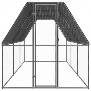 Galinheiro de exterior 2x6x2 m aço galvanizado H