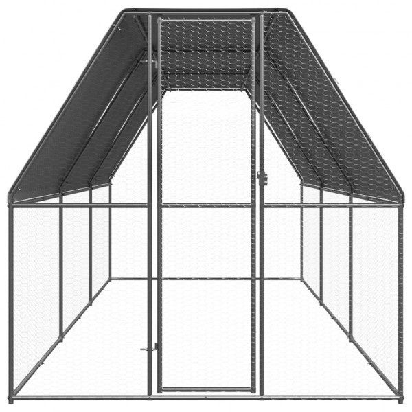 Jaula gallinero de exterior de acero galvanizado 2x6x2 m M 2