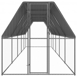 Jaula gallinero de exterior de acero galvanizado 2x10x2 m H
