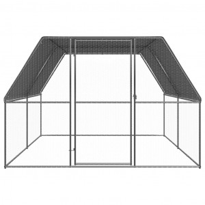Galinheiro de exterior 3x4x2 m aço galvanizado H
