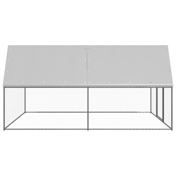 Galinheiro de exterior 3x4x2 m aço galvanizado M 3