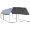 Jaula gallinero de exterior de acero galvanizado 3x8x2 m 1