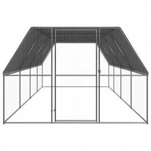 Jaula gallinero de exterior de acero galvanizado 3x8x2 m H