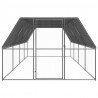 Jaula gallinero de exterior de acero galvanizado 3x8x2 m 2