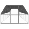 Jaula gallinero de exterior de acero galvanizado 3x12x2 m 2
