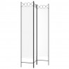 Biombo com 3 painéis 120x200 cm tecido branco 5