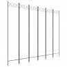 Biombo com 6 painéis 240x200 cm tecido branco 2