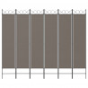 Divisória/biombo com 6 painéis 240x200 cm tecido antracite 3