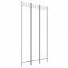 Biombo divisor de 3 paneles de tela blanco 120x220 cm 2