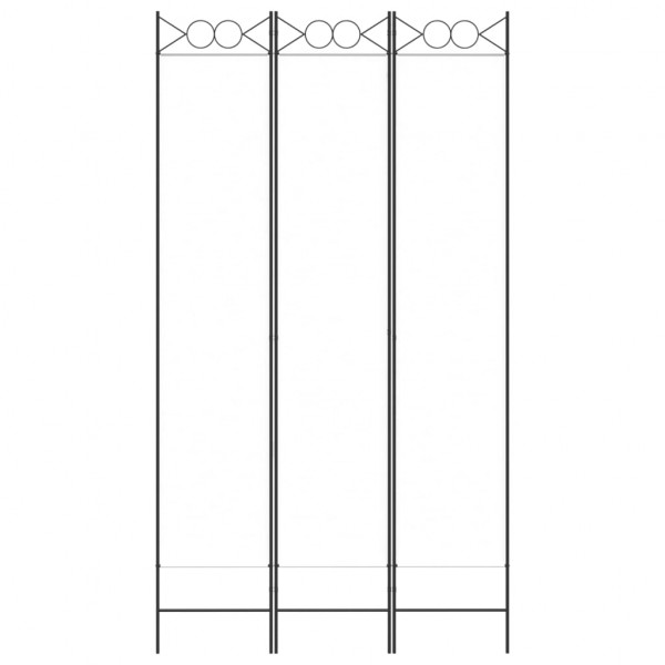 Biombo com 3 painéis 120x220 cm tecido branco M 3