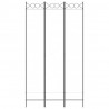 Biombo divisor de 3 paneles de tela blanco 120x220 cm 3