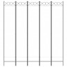 Biombo divisor de 5 paneles de tela blanco 200x220 cm 3