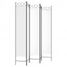 Biombo divisor de 5 paneles de tela blanco 200x220 cm 5