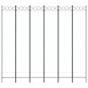 Biombo divisor de 6 paneles de tela blanco 240x220 cm 3