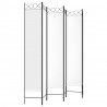 Biombo divisor de 6 paneles de tela blanco 240x220 cm 5
