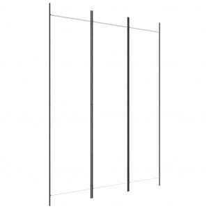 Biombo divisor de 3 paneles de tela blanco 150x200 cm H