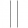 Biombo divisor de 3 paneles de tela blanco 150x200 cm 3