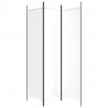Biombo divisor de 3 paneles de tela blanco 150x200 cm 4