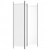 Biombo divisor de 3 paneles de tela blanco 150x200 cm 5
