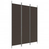 Biombo divisor de 3 paneles de tela marrón 150x200 cm 2