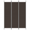 Biombo divisor de 3 paneles de tela marrón 150x200 cm 3
