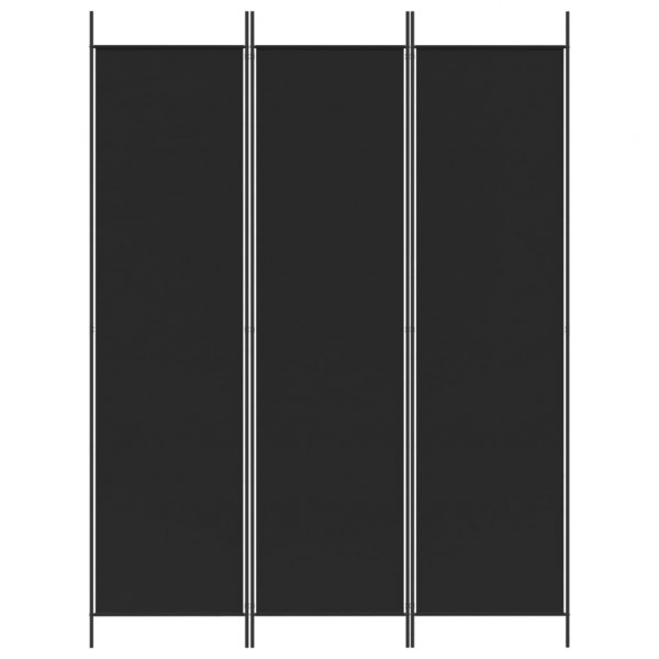 Biombo/divisória com 3 painéis 150x200 cm tecido preto M 3