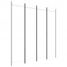 Biombo divisor de 4 paneles de tela blanco 200x200 cm 2