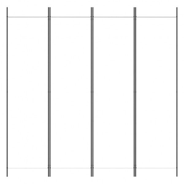 Biombo com 4 painéis 200x200 cm tecido branco M 3