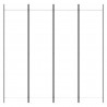 Biombo divisor de 4 paneles de tela blanco 200x200 cm 3
