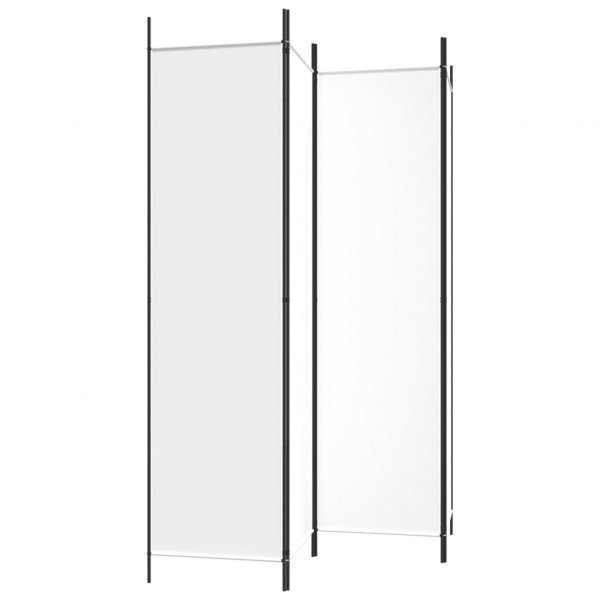 Biombo divisor de 4 paneles de tela blanco 200x200 cm M 5