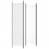 Biombo divisor de 4 paneles de tela blanco 200x200 cm 5