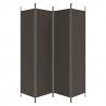 Biombo divisor de 4 paneles de tela marrón 200x200 cm 4