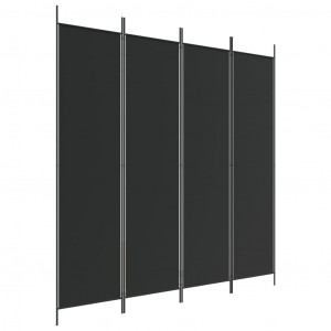 Divisória com 4 painéis 200x200 cm tecido preto H