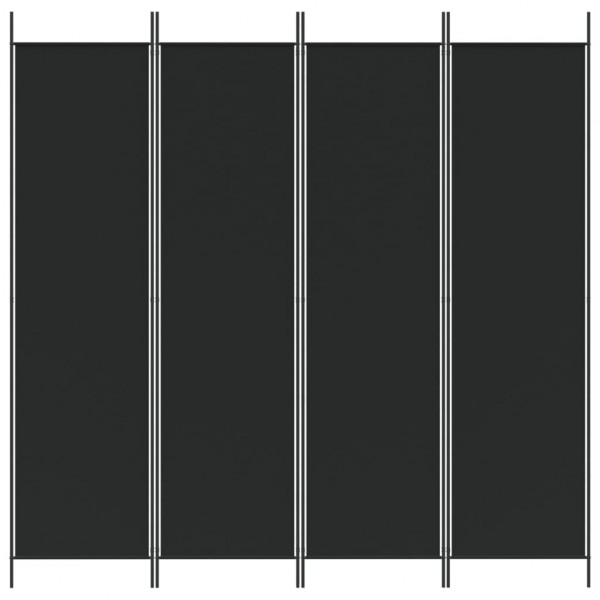 Divisória com 4 painéis 200x200 cm tecido preto M 3