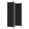 Biombo divisor de 4 paneles de tela negro 200x200 cm 5