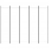 Biombo divisor de 5 paneles de tela blanco 250x200 cm 3