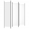 Biombo com 5 painéis 250x200 cm tecido branco 5