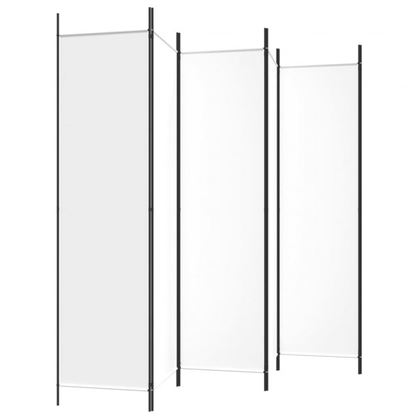 Biombo com 6 painéis 300x200 cm tecido branco M 2