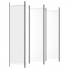 Biombo divisor de 6 paneles de tela blanco 300x200 cm 2