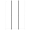 Biombo divisor de 3 paneles de tela blanco 150x220 cm 3