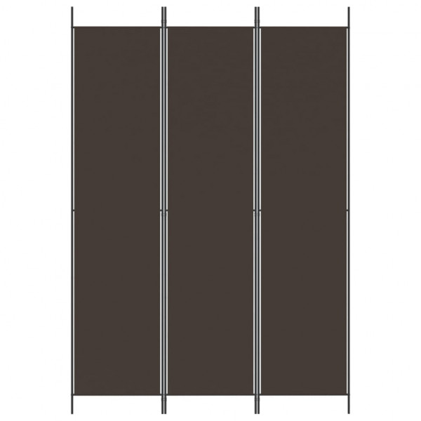 Biombo divisor de 3 paneles de tela marrón 150x220 cm M 3