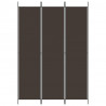 Biombo divisor de 3 paneles de tela marrón 150x220 cm 3