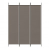 Biombo divisor de 3 paneles de tela gris antracita 150x220 cm 3
