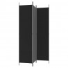 Biombo divisor de 3 paneles de tela negro 150x220 cm 5