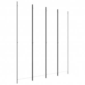 Biombo divisor de 4 paneles de tela blanco 200x220 cm H