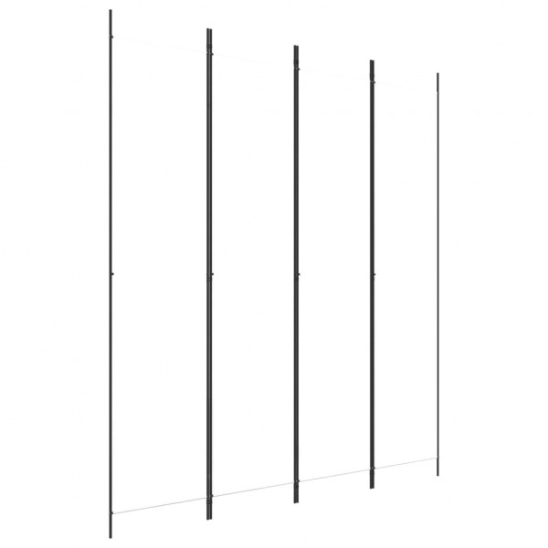 Biombo divisor de 4 paneles de tela blanco 200x220 cm M 2